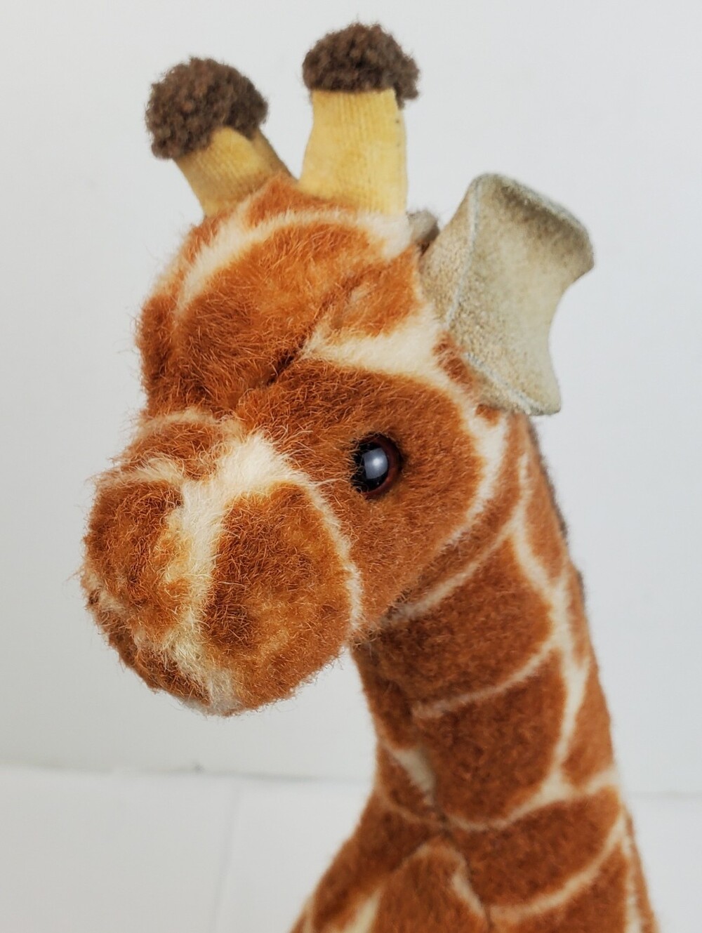 Gund Vintage 1986 Giraffe Stuffed Animal Plush Leather Ears Realistic Korea GUC